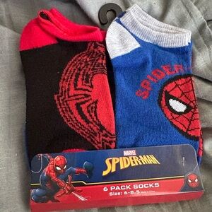 NWT Spiderman Kids Socks Set 6 pack socks (Size 6-8.5)